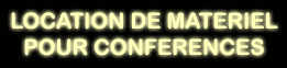 Location de matériel pour conférences